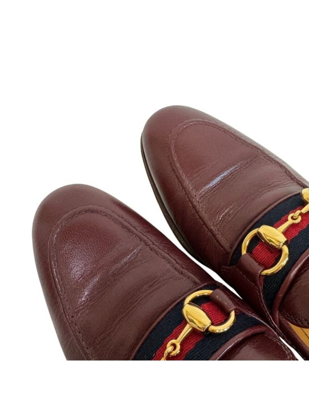 Gucci Horsebit Loafers Leather Red Wine - Picture 7 of 8